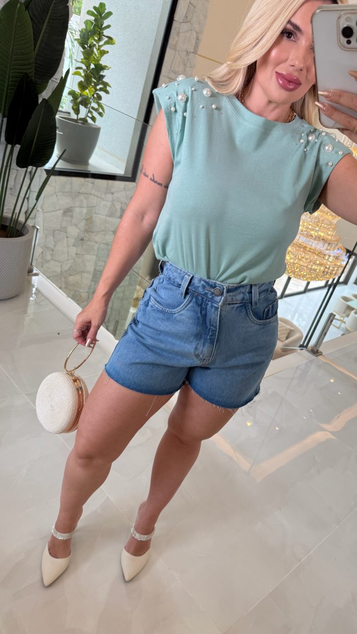 blusa deo c/ perolas e ombreira 3516 blusa deo c/ perolas e ombreira 3516