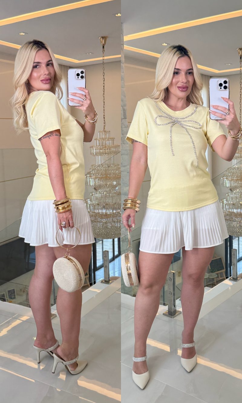 blusa pietra laço strass 3515