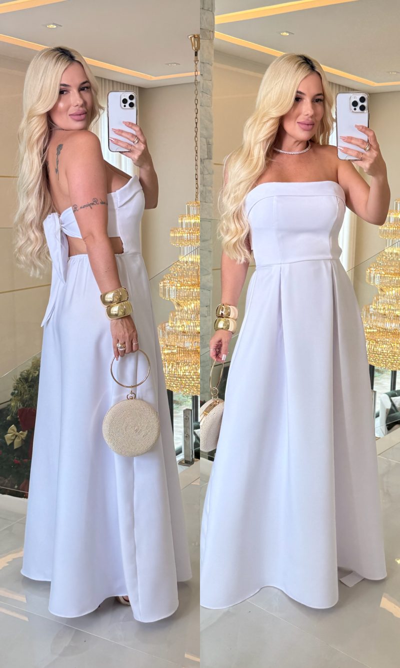 vestido cinderela longo tomara que caia c/ bojo 3227