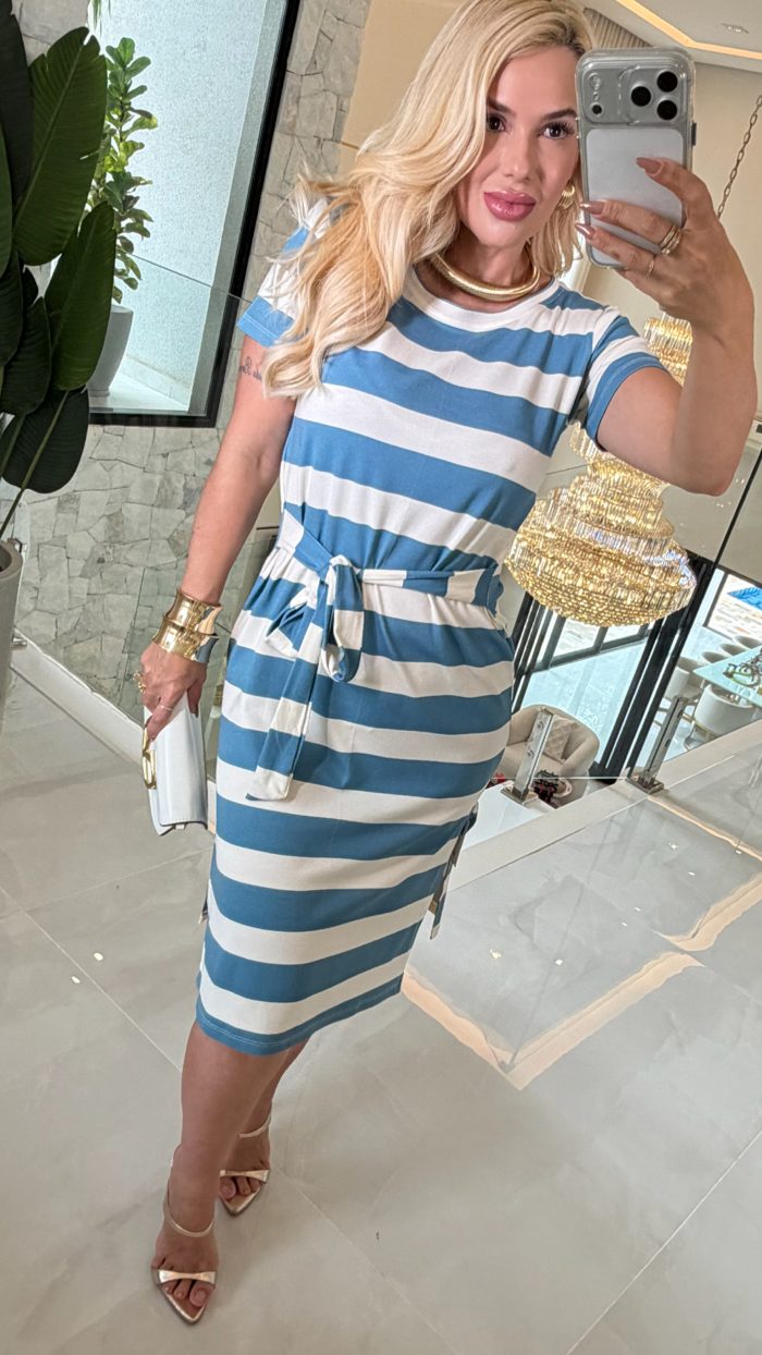 vestido malha listrado 3556 vestido malha listrado 3556