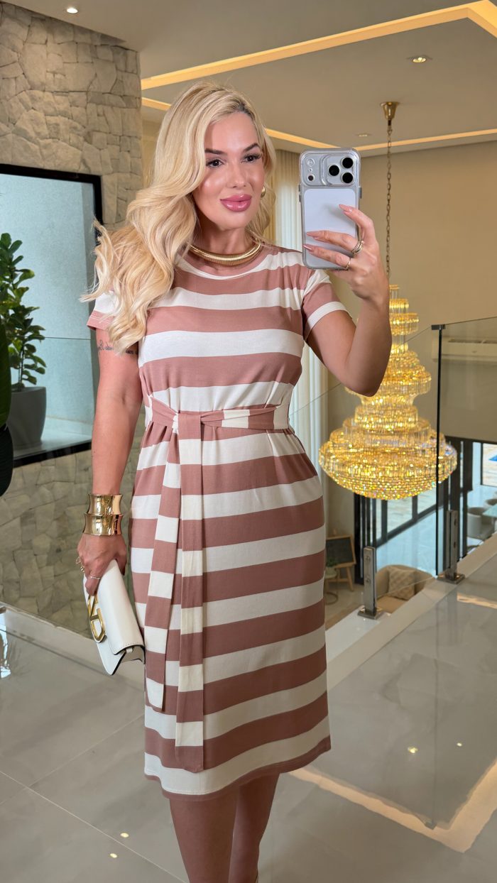 vestido malha listrado 3556 vestido malha listrado 3556