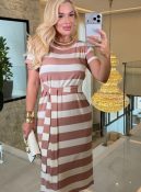 vestido malha listrado 3556