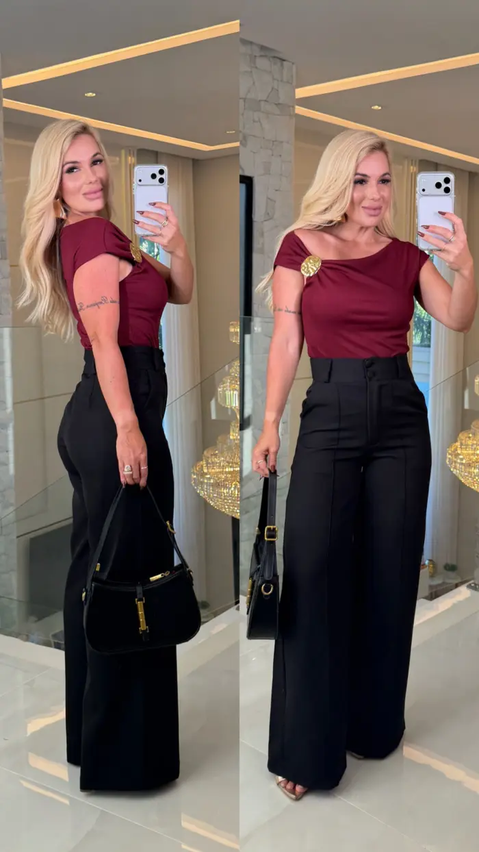 blusa canelado c/ metal valeria 3579