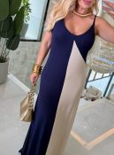 vestido malha 2 cores 1507