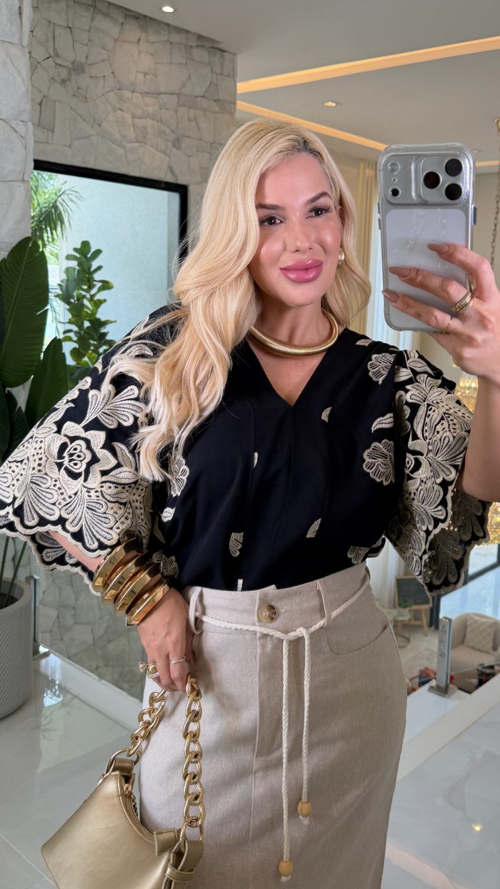 blusa bordada lese 3562 blusa bordada lese 3562