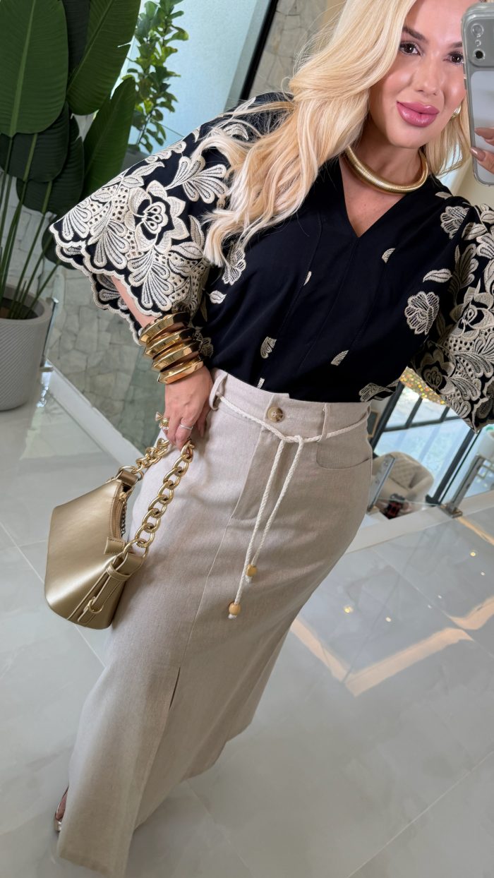 blusa bordada lese 3562 blusa bordada lese 3562