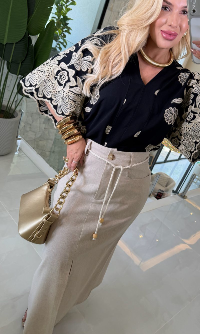 blusa bordada lese 3562 blusa bordada lese 3562