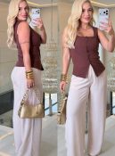 blusa canelada c/botãozinho 3560