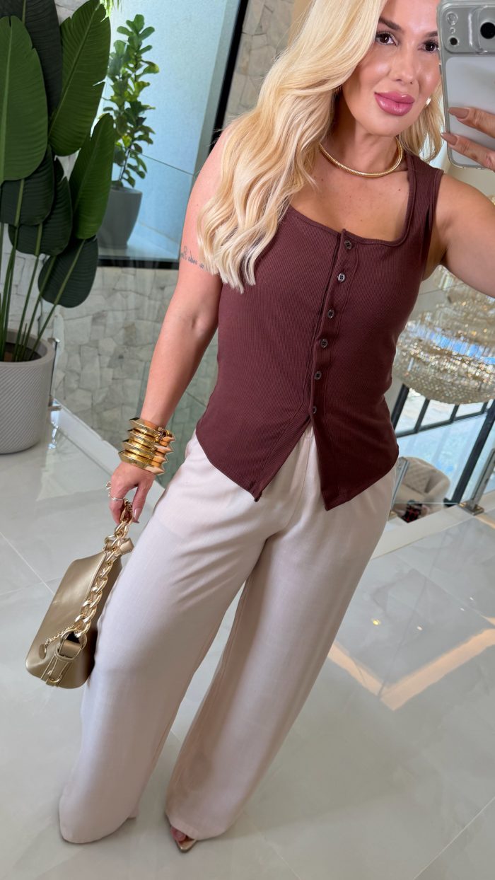 blusa canelada c/botãozinho 3560 blusa canelada c/botãozinho 3560