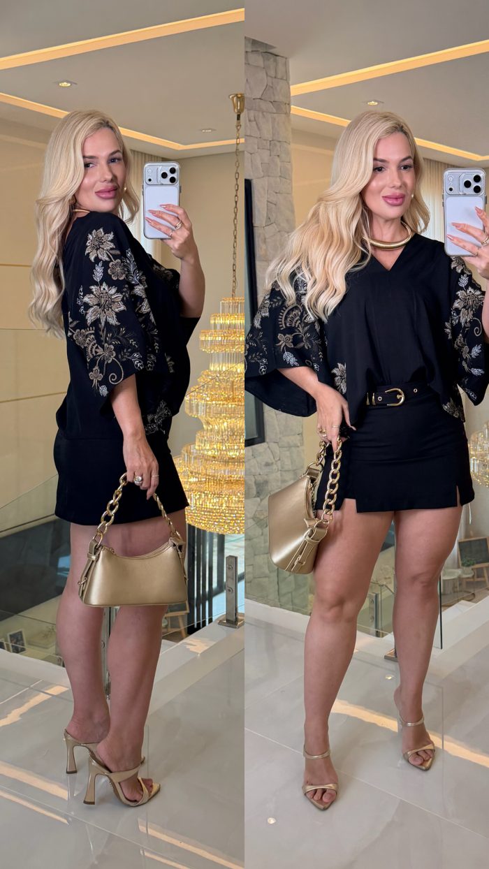 blusa estampada c/manga curta 3563 blusa estampada c/manga curta 3563