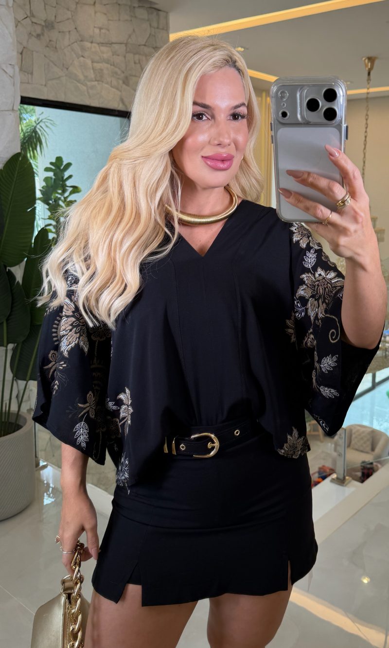 blusa estampada c/manga curta 3563