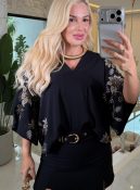 blusa estampada c/manga curta 3563