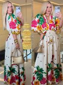 vestido longo manga morcego cibele 3571