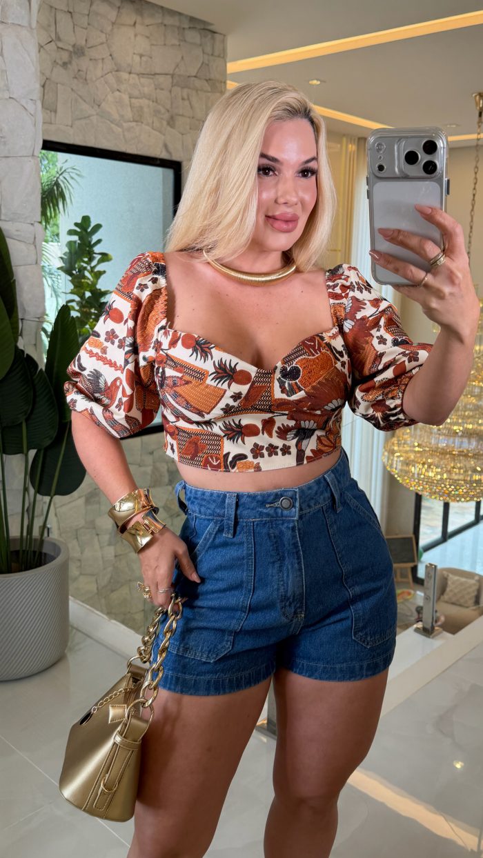 blusa estampada heloisa c/ bojo 3577 blusa estampada heloisa c/ bojo 3577