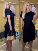 vestido malha listrado 3556