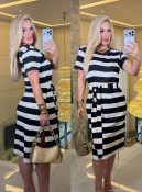 vestido malha listrado 3556