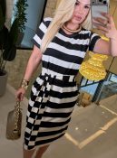 vestido malha listrado 3556