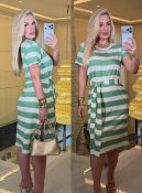 vestido malha listrado 3556