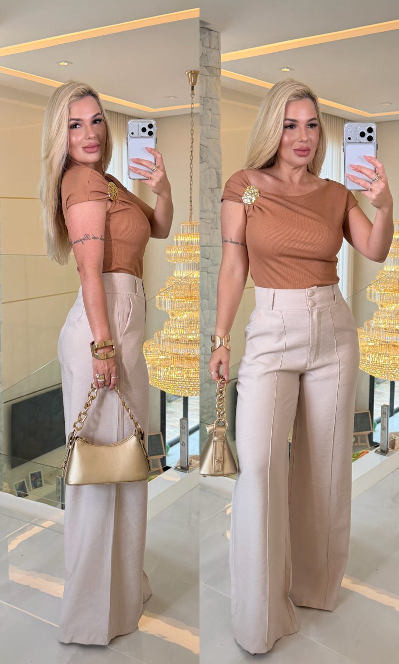 blusa canelado c/ metal valeria 3579