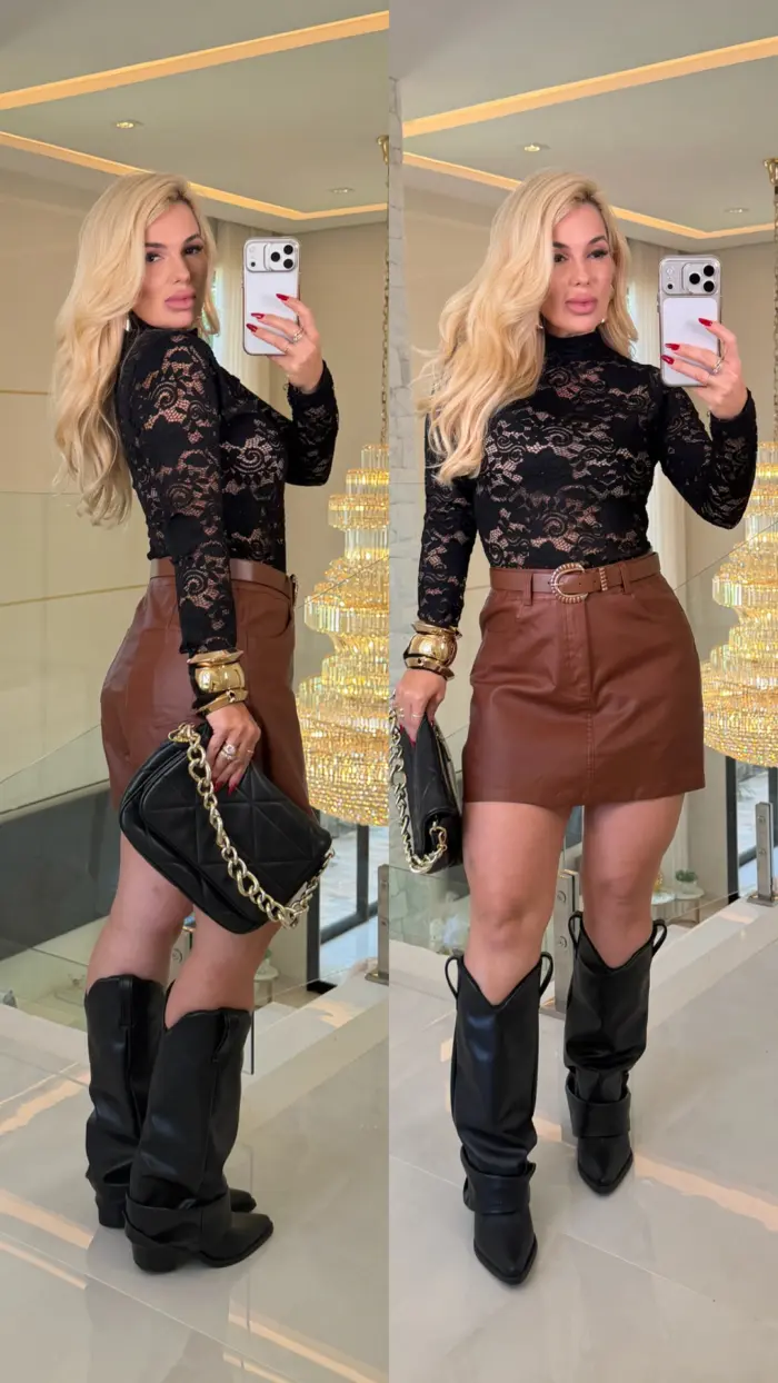 short saia courino c/ cinto fernanda 3689 short saia courino c/ cinto fernanda 3689