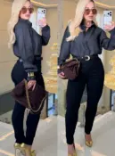 calça sarja c/ elastano e c/ cinto 2988