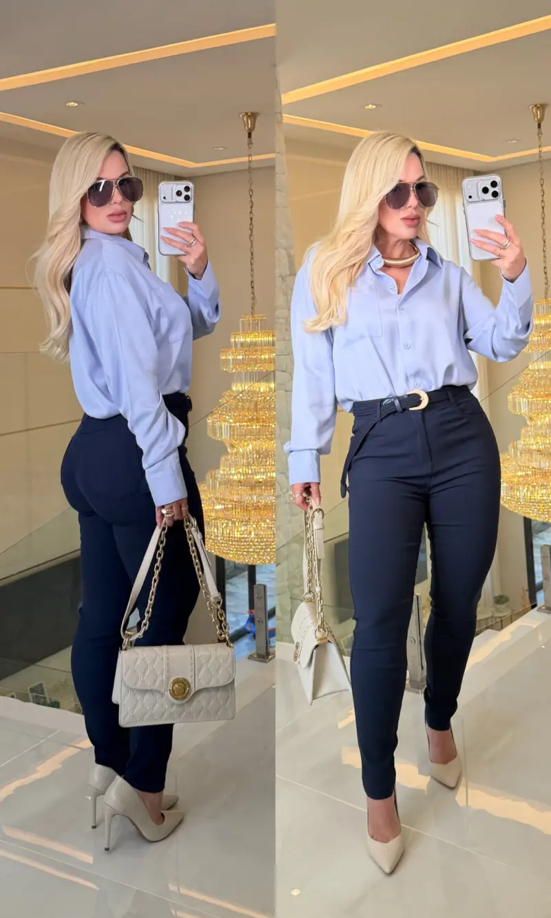 camisa juliana c/ bolso 3615