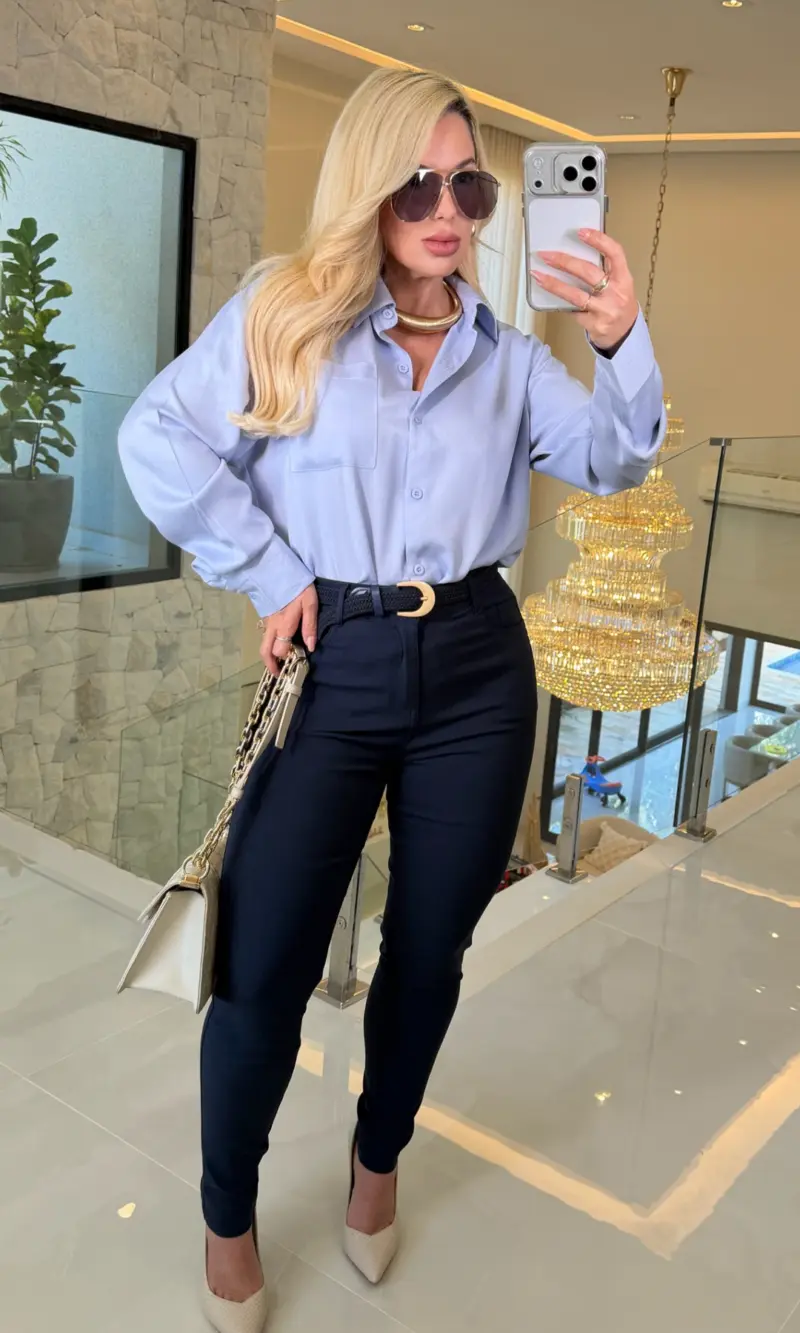 camisa juliana c/ bolso 3615