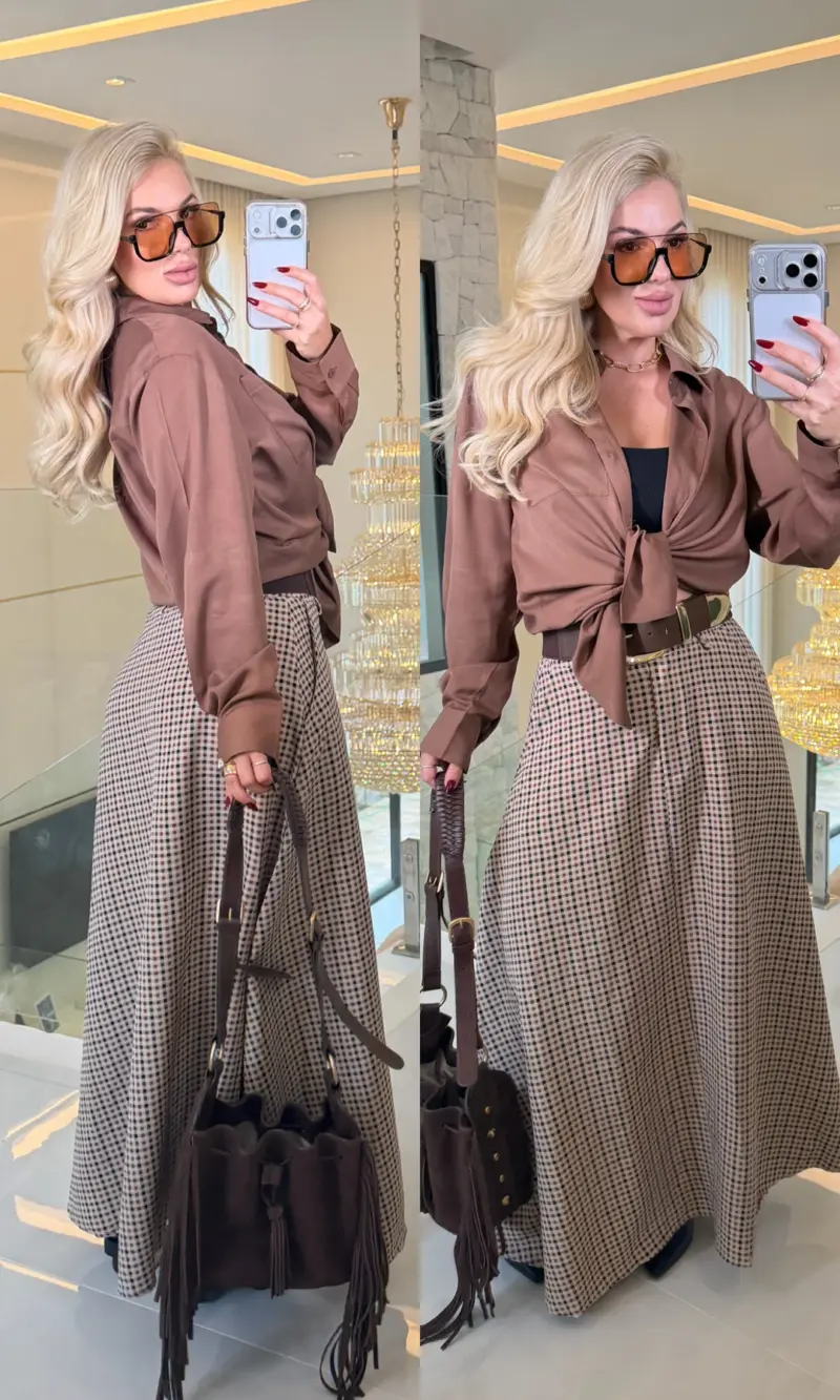 saia longa xadrez 3625