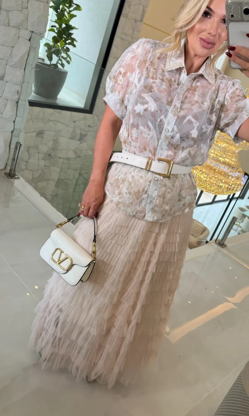 blusa manga curta c/ perola fabricia 3626