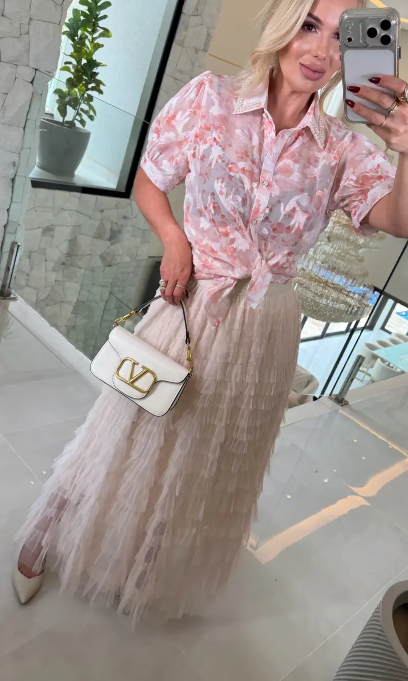 blusa manga curta c/ perola fabricia 3626