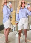 camisa juliana c/ bolso 3615