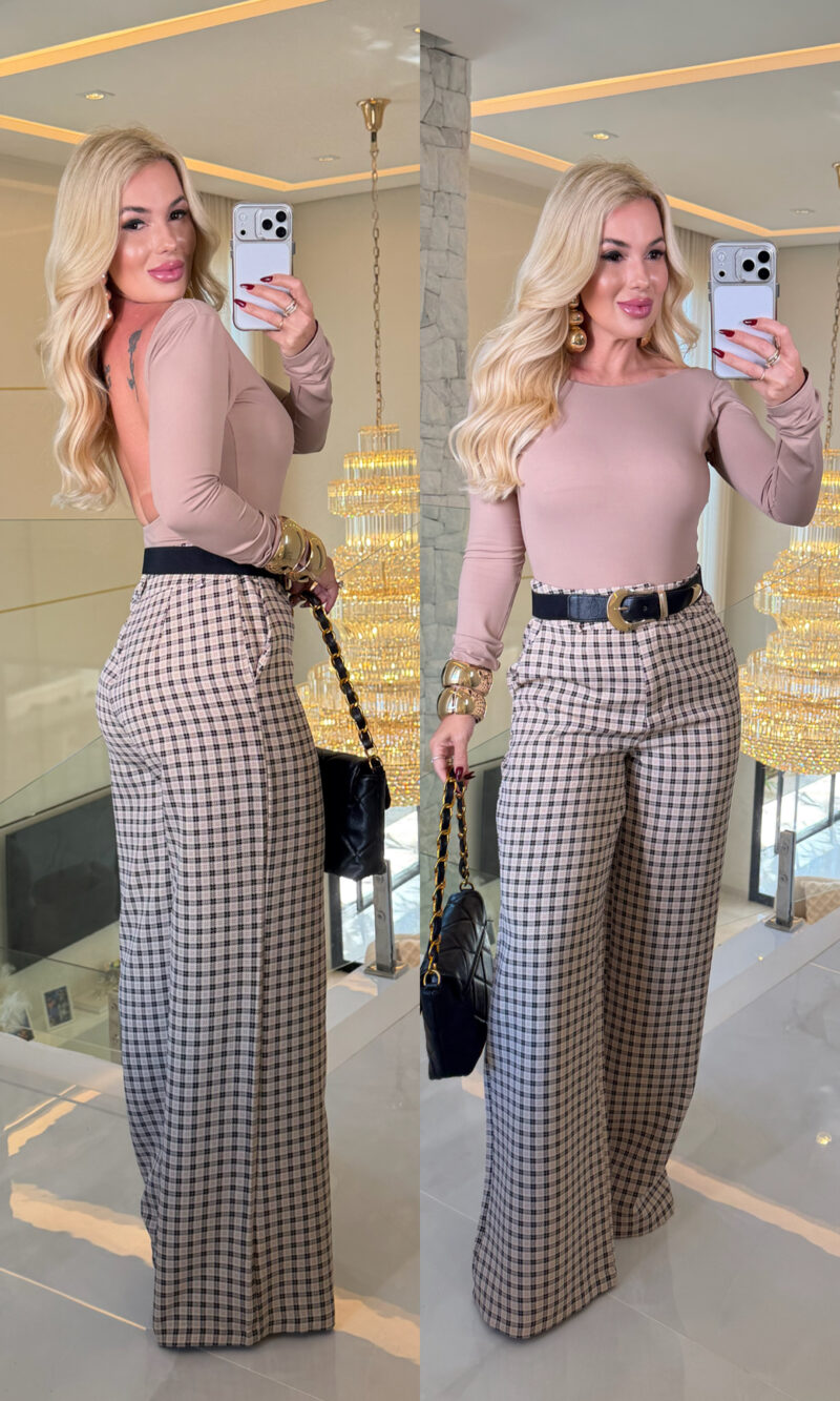 calça xadrez ana laura 3653