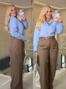 camisa linho c/ bolso odete 1356