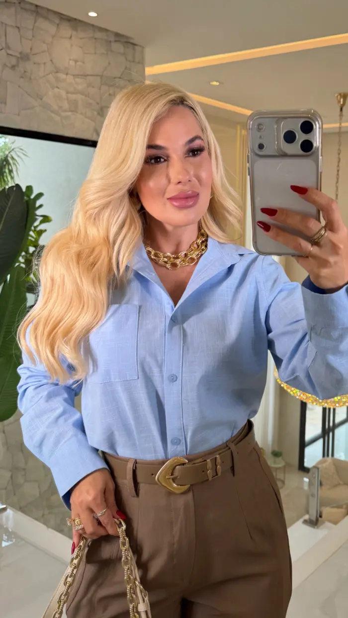 camisa linho c/ bolso odete 1356 camisa linho c/ bolso odete 1356