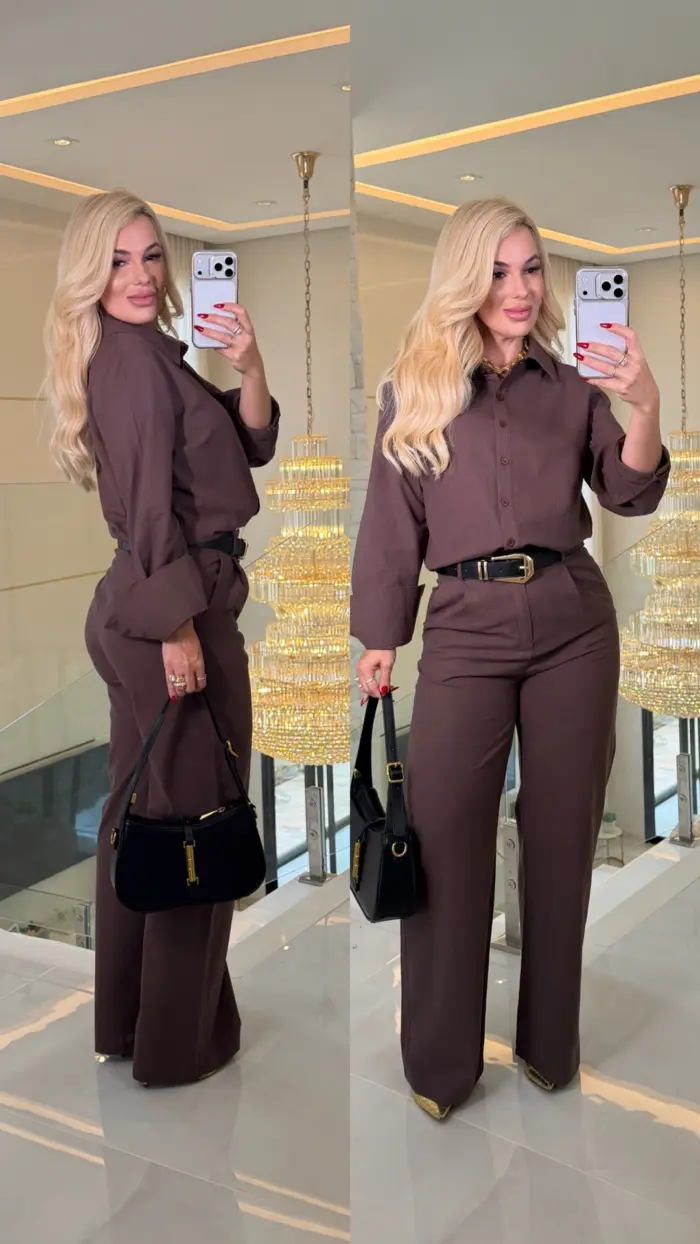 conjunto camisa manga longa e calça kaila 3676