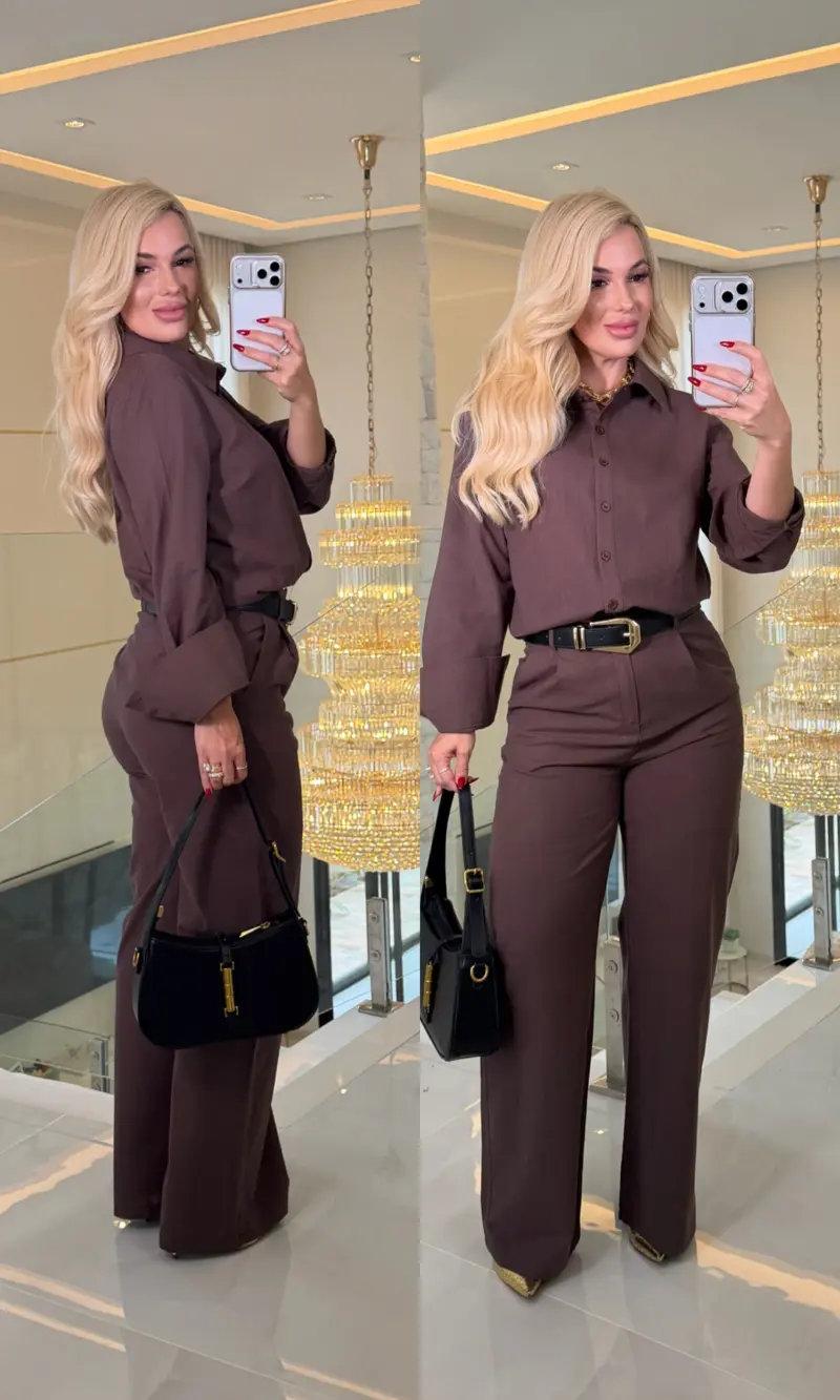 conjunto camisa manga longa e calça kaila 3676