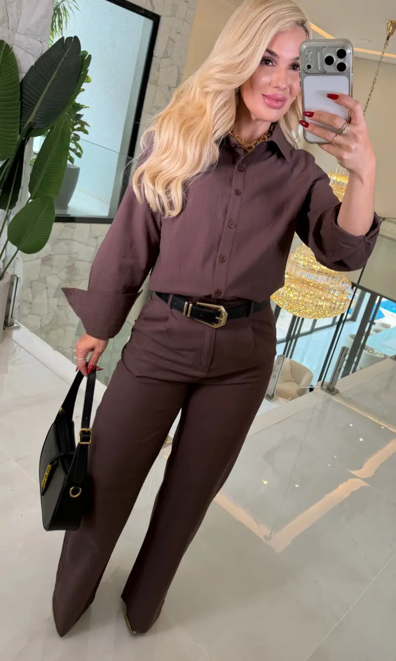 conjunto camisa manga longa e calça kaila 3676