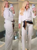 conjunto camisa manga longa e calça kaila 3676