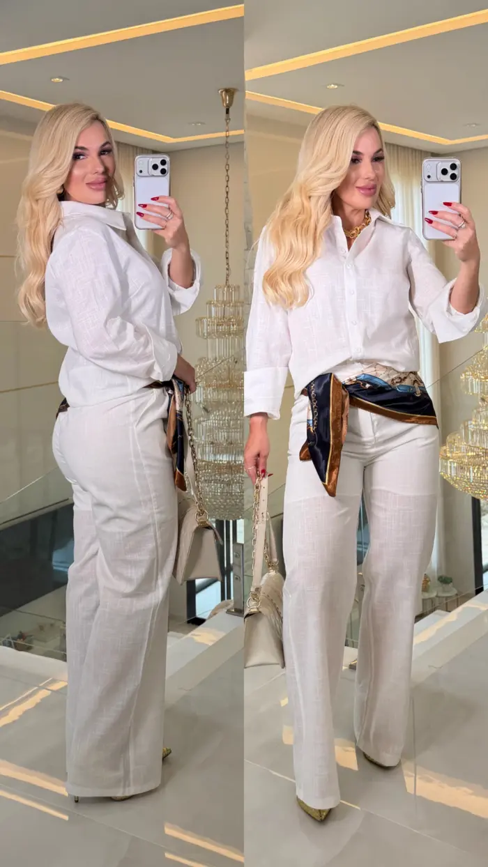 conjunto camisa manga longa e calça kaila 3676 conjunto camisa manga longa e calça kaila 3676