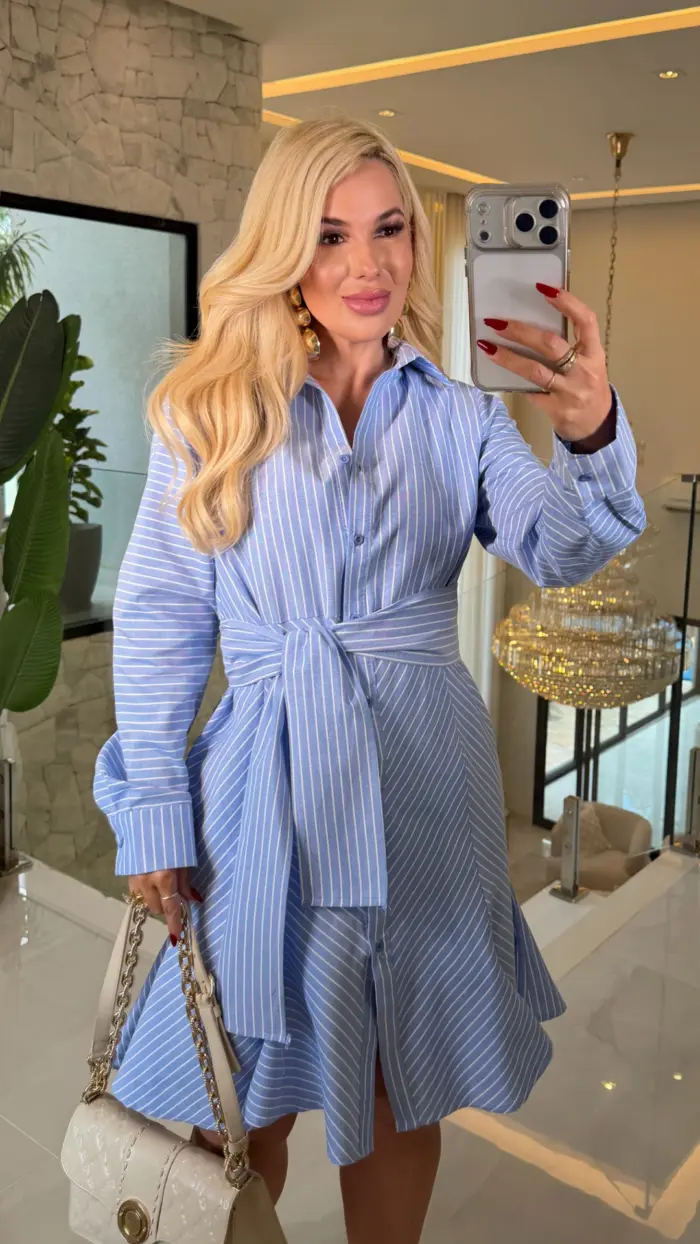 vestido listrado valquiria 3677 vestido listrado valquiria 3677