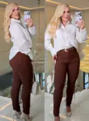 camisa linho c/ bolso odete 1356