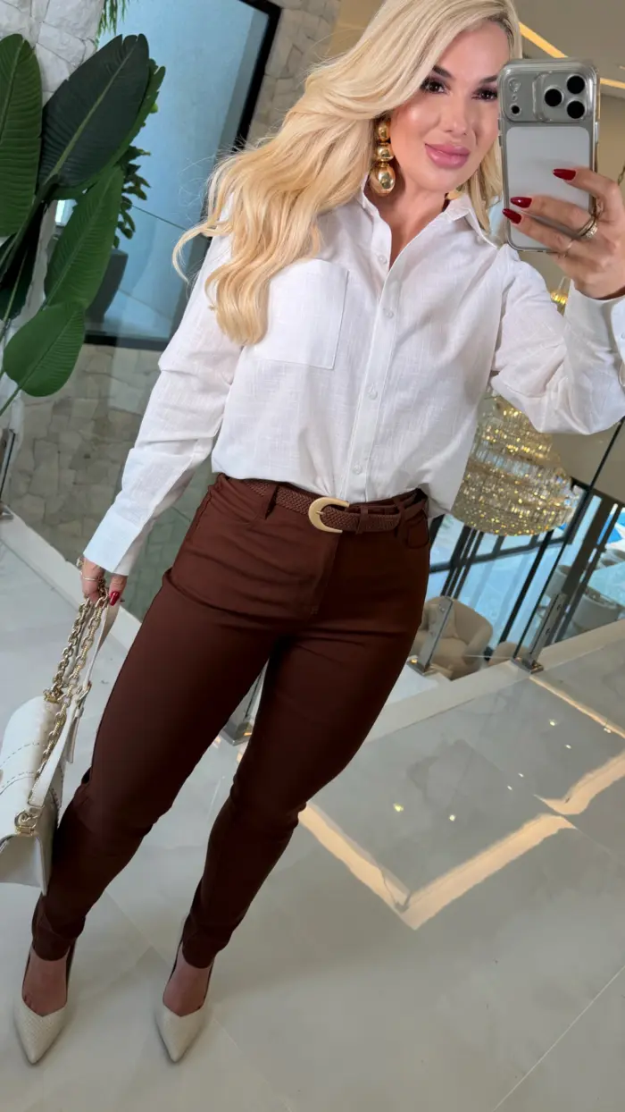 camisa linho c/ bolso odete 1356 camisa linho c/ bolso odete 1356