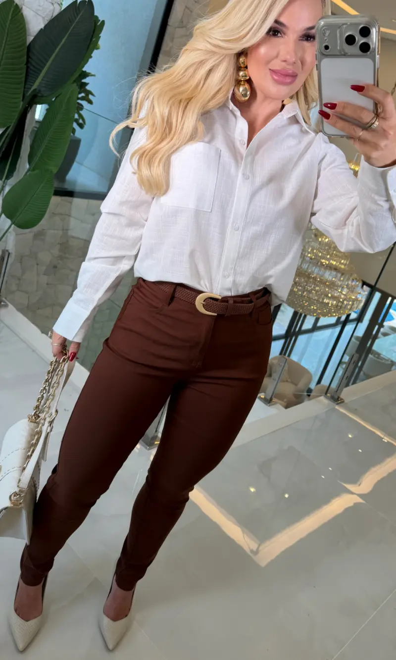 camisa linho c/ bolso odete 1356 camisa linho c/ bolso odete 1356