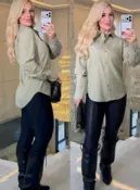 camisa linho c/ bolso odete 1356