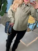 camisa linho c/ bolso odete 1356