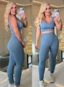 conjunto fittness canelado francielle 3657