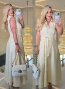 vestido sabrina gola c/ cinto 3618