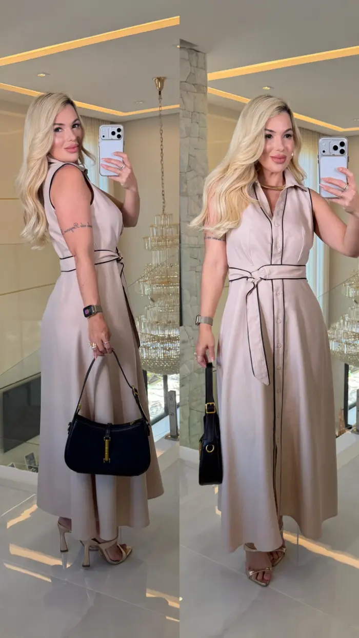 vestido sabrina gola c/ cinto 3618 vestido sabrina gola c/ cinto 3618