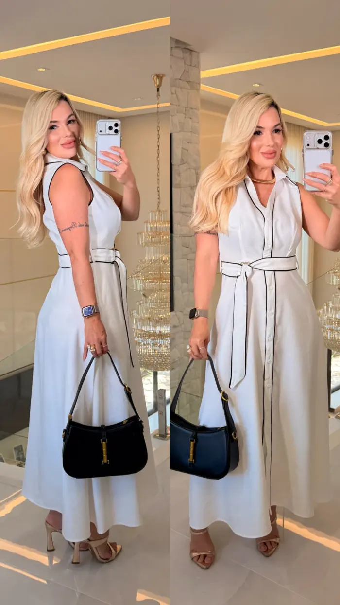 vestido sabrina gola c/ cinto 3618 vestido sabrina gola c/ cinto 3618