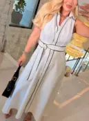 vestido sabrina gola c/ cinto 3618